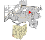 Hamilton County Ohio Incorporated and Unincorporated areas Reading highlighted